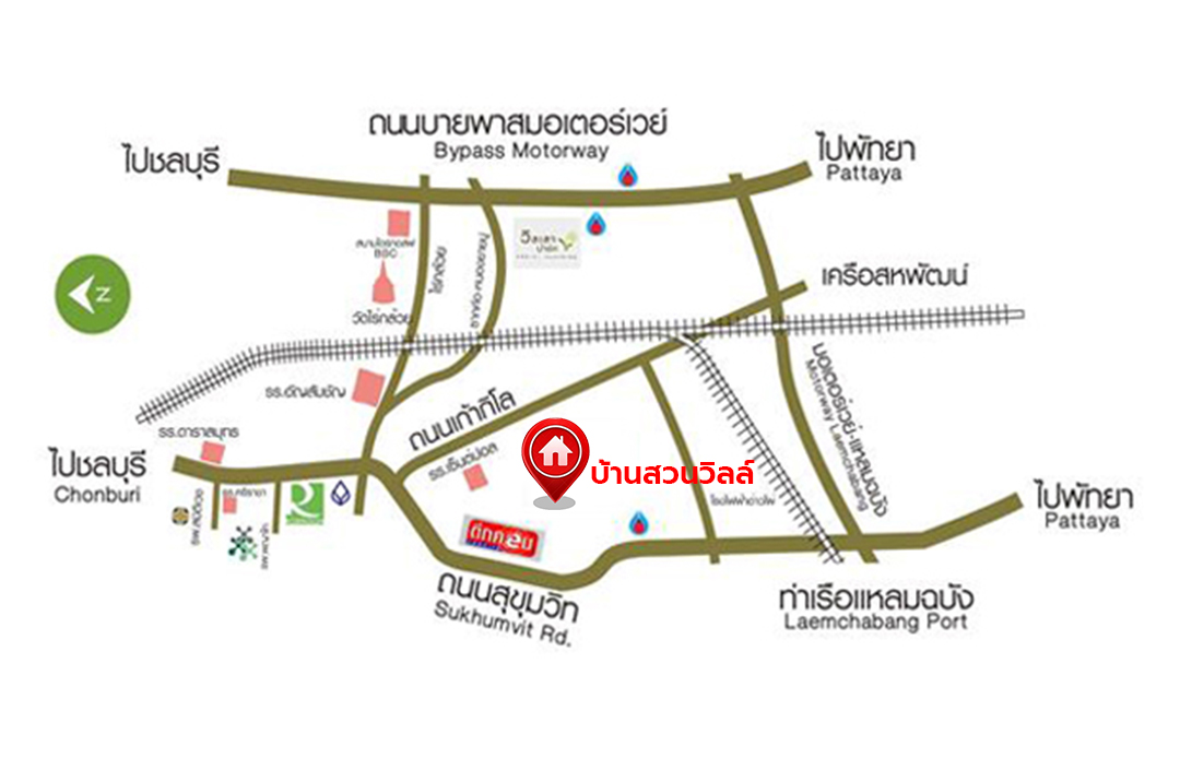 *****ทาวน์เฮ้าส์มือสองชลบุรี โครงการ บ้านสวนวิลล์ เลี่ยงเมืองชลบุรี เนื้อที่กว้าง 26.60 ตร.ว. พื้นที่ใช้สอย 90 ตร.ม. ฟังก์ชัน 3 ห้องนอน 2 ห้องน้ำ 1 ที่จอดรถ หน้าโครงการติดถนนบ้านสวน11 บนทำเลเชื่อมต่อถนน344 ชลบุรี, ถนนเลี่ยงเมืองชลบุรี, ถนนเศรษฐกิจ, ถนนบ้านสวน-หนองข้างคอก